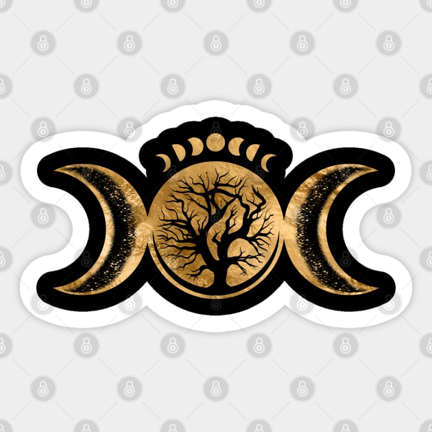 Triple Moon - Tree of life Ornament Sticker by Nartissima